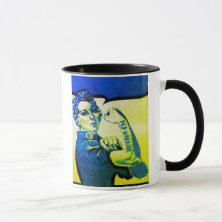 PKD WARRIOR WOMAN - Awareness Retro Tattoo Fun Mug