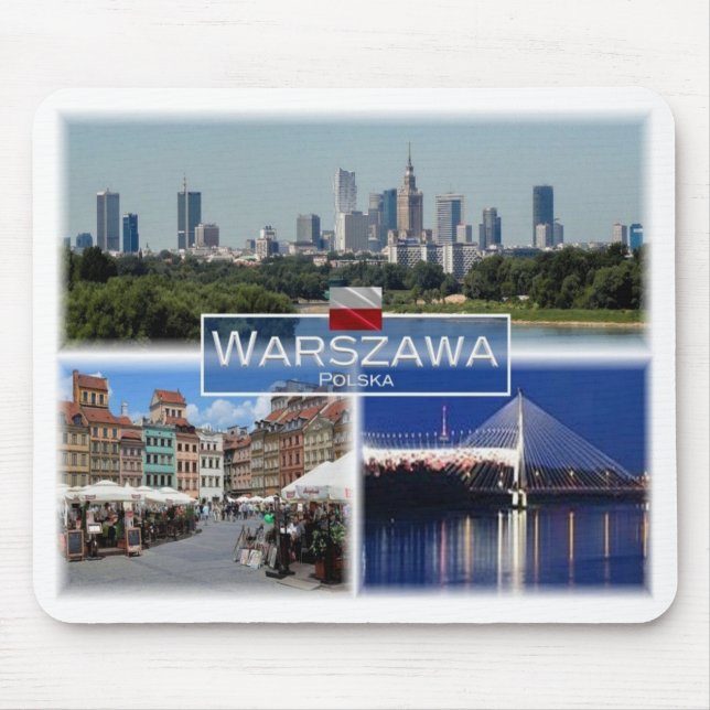PL Poland Polska - Warszawa Warsaw - Mouse Pad (Front)