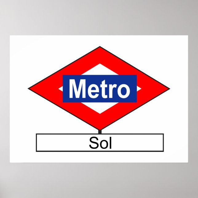Placa de la estación de Metro de Sol Poster (Front)