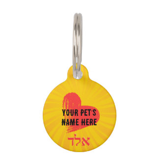 Placa para mascotas, Pequeña, ¨b'li ayin hara¨ Pet Tag