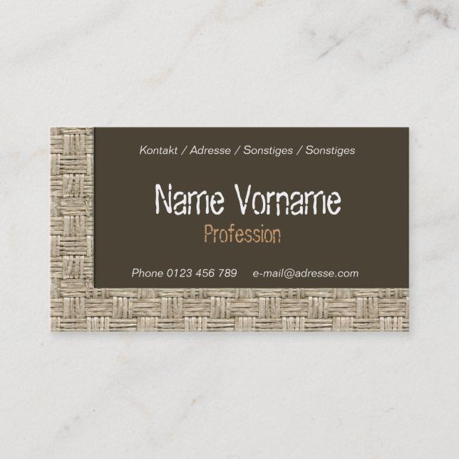 placated business card (Front)