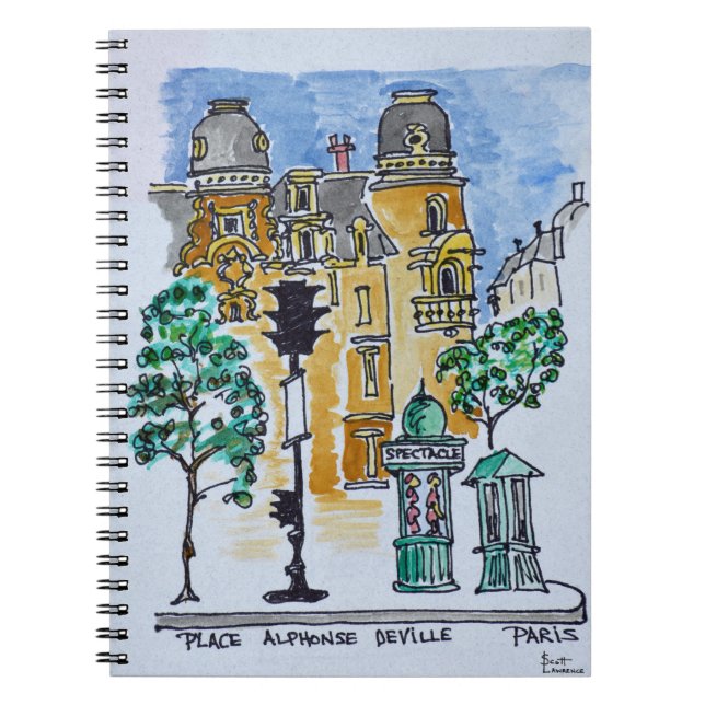 Place Alphonse Deville | Paris, France Notebook (Front)