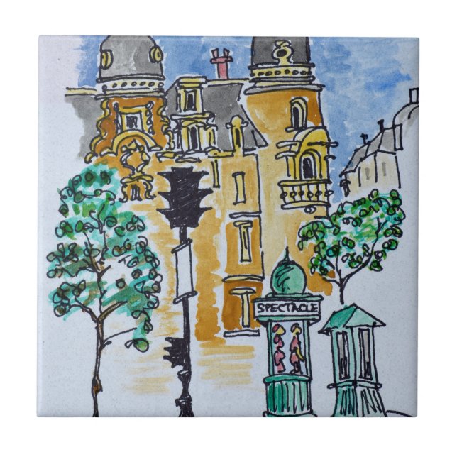 Place Alphonse Deville | Paris, France Tile (Front)