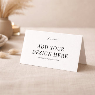 Place Card Printing Custom Artwork Bi-Fold Cards