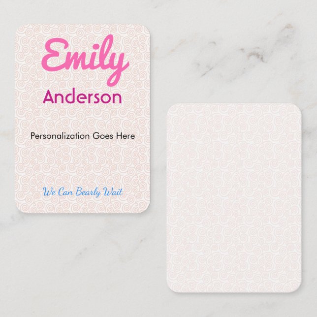 Place Cards Custom Printed Guest Seating | Elegant (Front/Back)