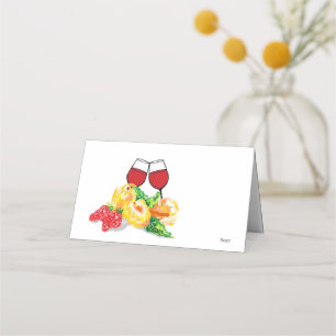 Place cards : Fruits & Wine