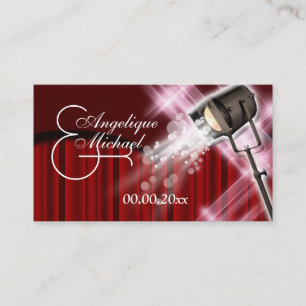 Place cards Hollywood wedding red black white