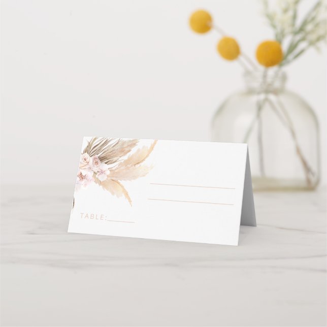Place cards Pampas grass boho (Front)