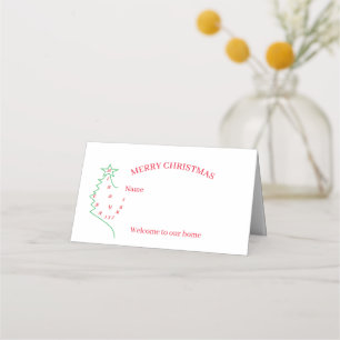 PLACE CARDS : WELCOME TO OUR HOME -MERRY CHRISTMAS