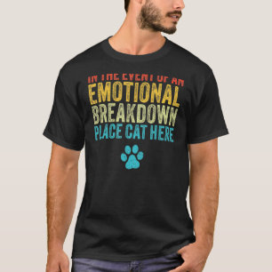 Place Cat Here Mum Dad Cat Vintage T-Shirt