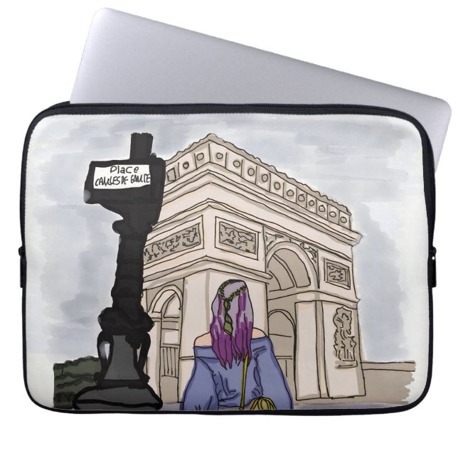 Place Charles de Gaulle Paris. Laptop Sleeve (Front)