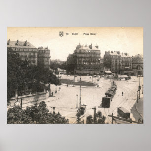 Place Darcy, Dijon, France Vintage Poster