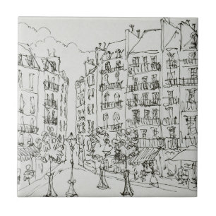 Place Dauphine, Ile de la Cite Paris, France Ceramic Tile