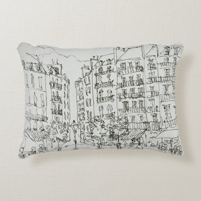 Place Dauphine, Ile de la Cite | Paris, France Decorative Cushion (Front)