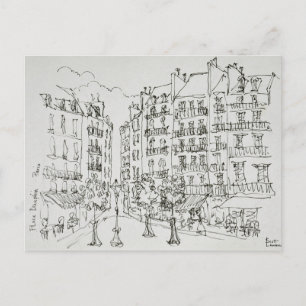 Place Dauphine, Ile de la Cite   Paris, France Postcard