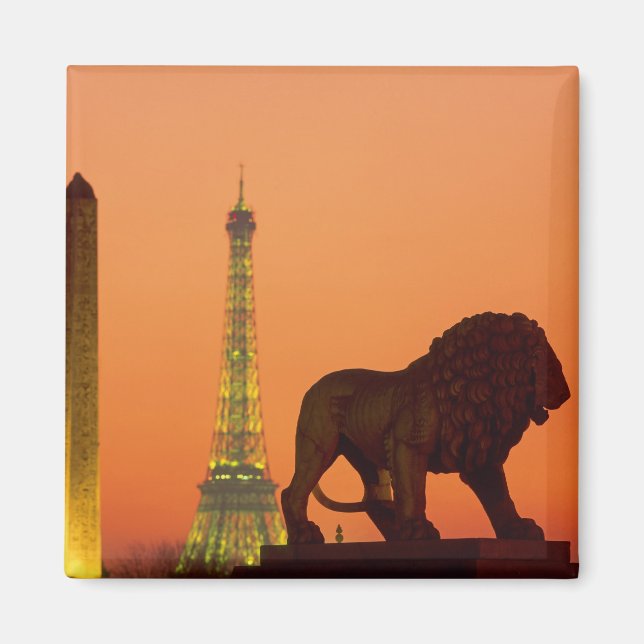 Place de la Concorde; Eiffel Tower; Obelisk; Magnet (Front)