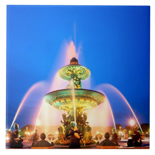 Place de la Concorde, Paris, France Ceramic Tile (Front)