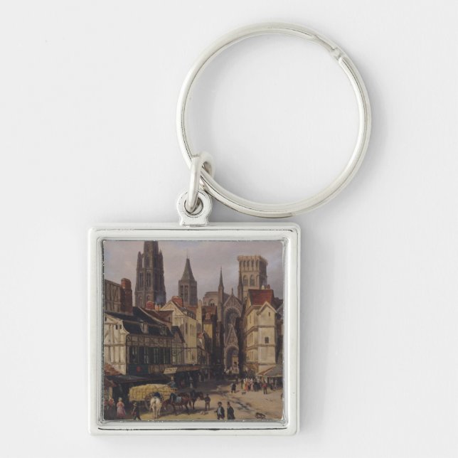 Place de la Haute-Vieille-Tour, Rouen, 1824 Key Ring (Front)