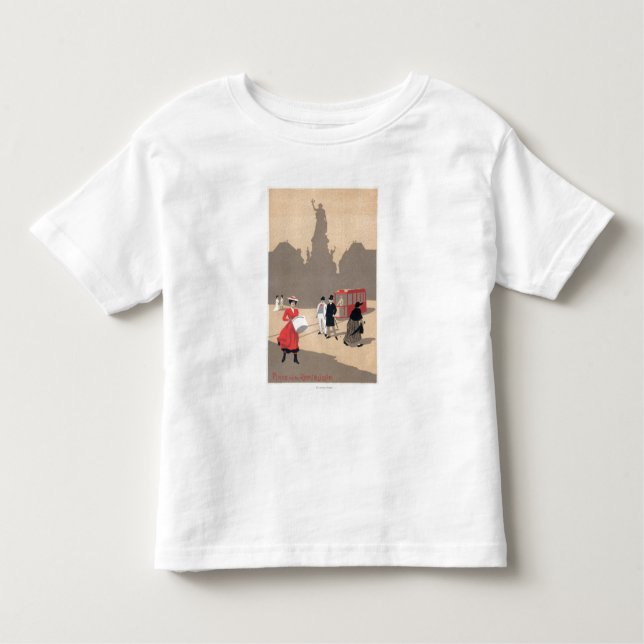 Place de la Republique Art Deco Scene Toddler T-Shirt (Front)