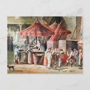 Place de l'Apport-Paris Front of Grand Postcard