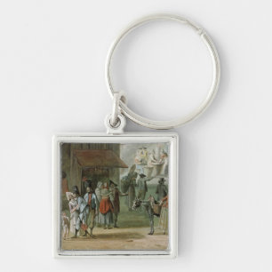 Place de l'Apport-Paris in Front Key Ring