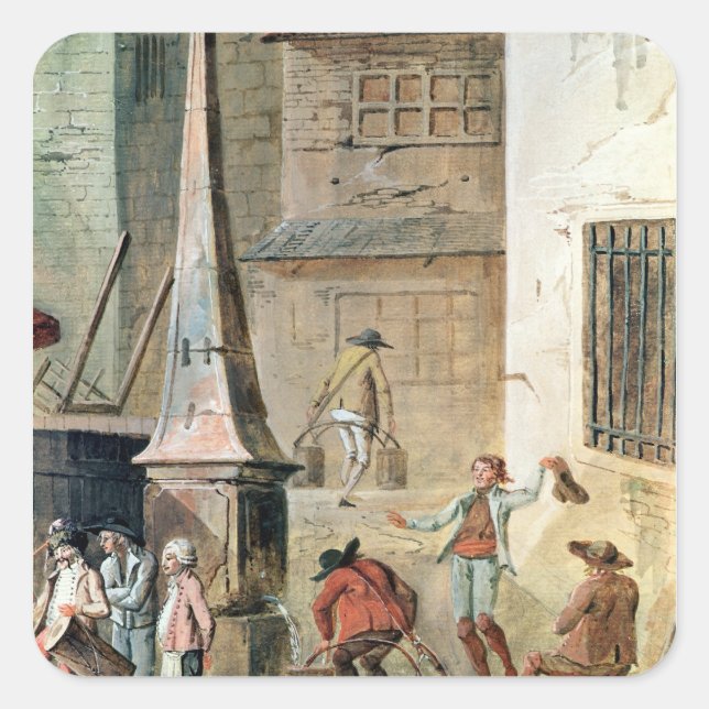 Place de l'Apport-Paris in Front of Grand Square Sticker (Front)