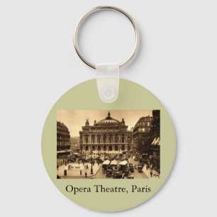 Place de l'Opera, Paris France c1925 Vintage Key Ring