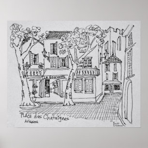 Place des Chataignes   Avignon, France Poster