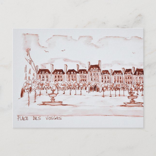 Place des Vosges | Marais, Paris Postcard (Front)
