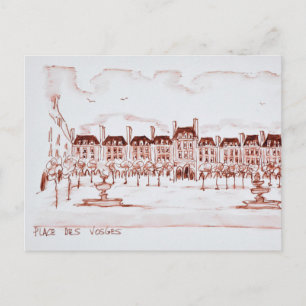 Place des Vosges   Marais, Paris Postcard
