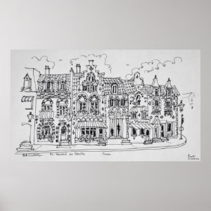 Place du general de Gaulle   Bailleul, France Poster