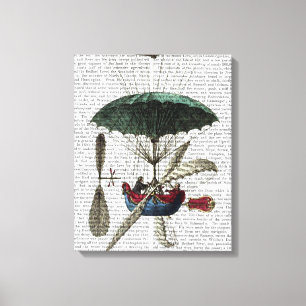 Place Du Louvre Hot Air Balloon Canvas Print