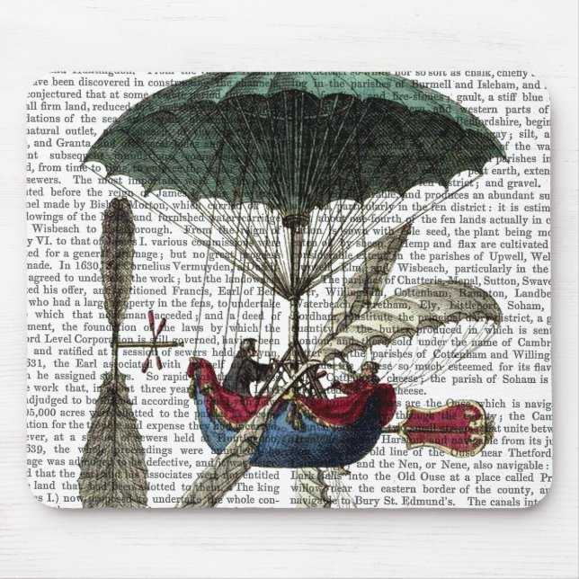 Place Du Louvre Hot Air Balloon Mouse Pad (Front)