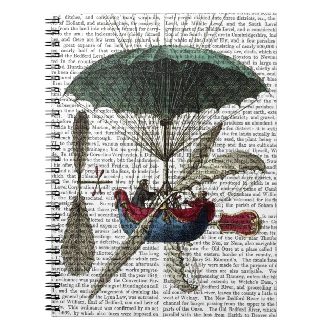 Place Du Louvre Hot Air Balloon Notebook (Front)