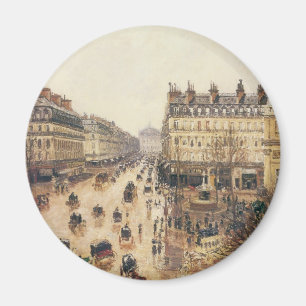 Place du Theatre Francais, Paris Rain by Pissarro Magnet