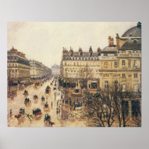 Place du Theatre Francais, Paris Rain by Pissarro Poster