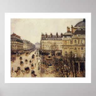 Place du Theatre Francais, Rain Poster