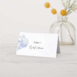 Place & Escort card with Hydrangea