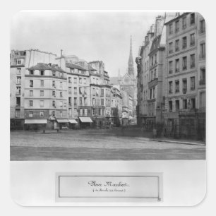 Place Maubert from the Marche des Carmes, Paris Square Sticker