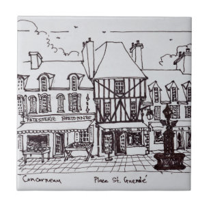 Place Saint-Guenole, Concarneau Brittany Ceramic Tile