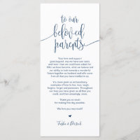 Place Setting Thank You Card for beloved Parents