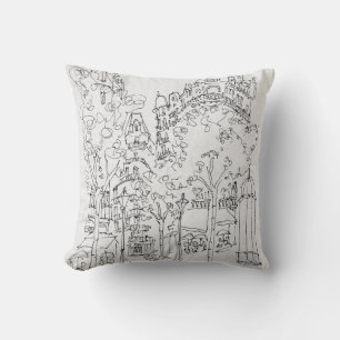 Place St. Andre des Arts   Paris, France Cushion