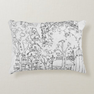 Place St. Andre des Arts Paris, France Decorative Cushion