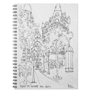 Place St. Andre des Arts Paris, France Notebook