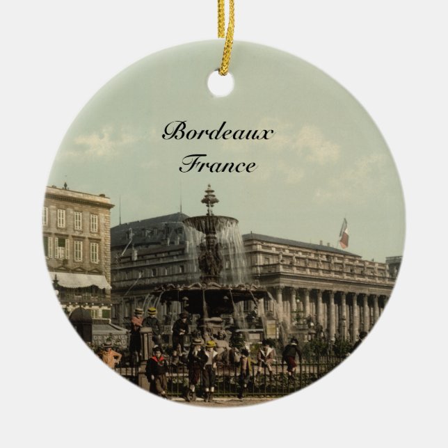 Place Tourny, Bordeaux, France Ceramic Ornament (Front)