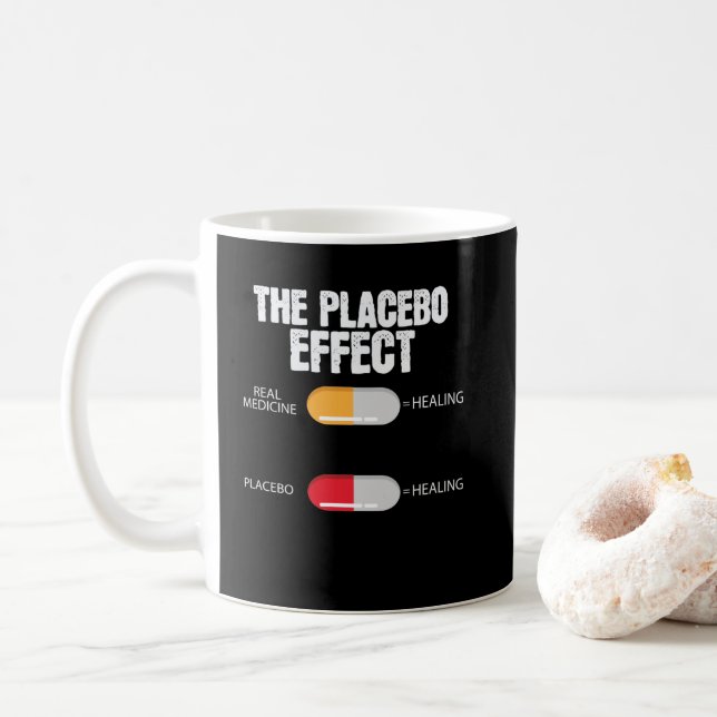 Placebo Effect Tablets Coffee Mug (With Donut)