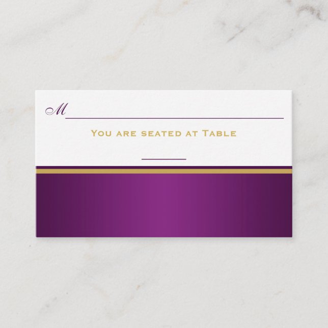 Placecards or Escort Cards (Front)