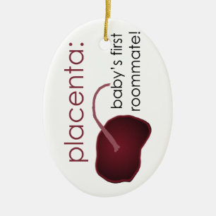 placenta, baby's first roommate ceramic ornament