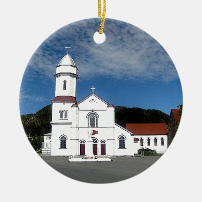Placentia Newfoundland Labrador Canada Ceramic Tree Decoration (Front)