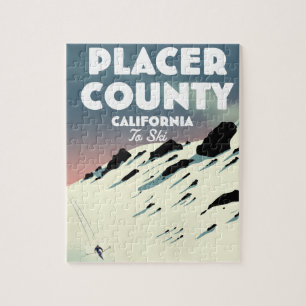 Placer County California ski poser Jigsaw Puzzle